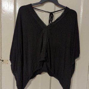 Black gauze shirt